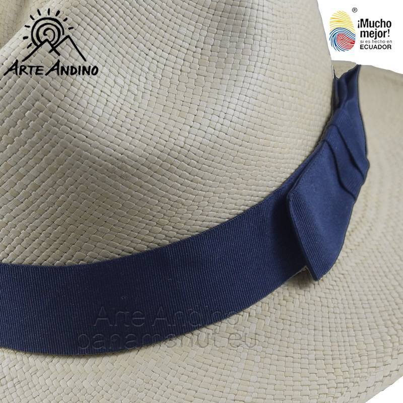 | Arte Hutband Original Panama oder das | Strohhüte Schleife Panamahüte Andino Panamahut DUNKELBLAU - mit - | Schlaufe