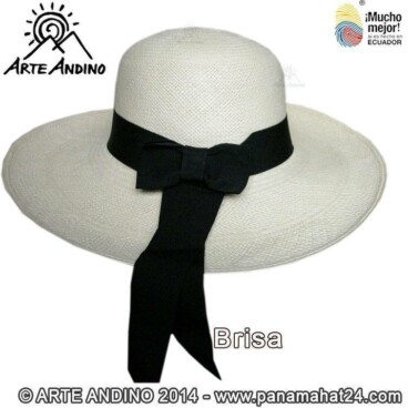 Beschreibung: Damen Panamahut Brisa Especial mit schwarzer Schleife.