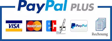 Paypal plus Logo mit verschiedenen Logos.