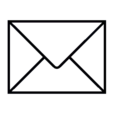 Ein Umschlagsymbol auf blauem Hintergrund.