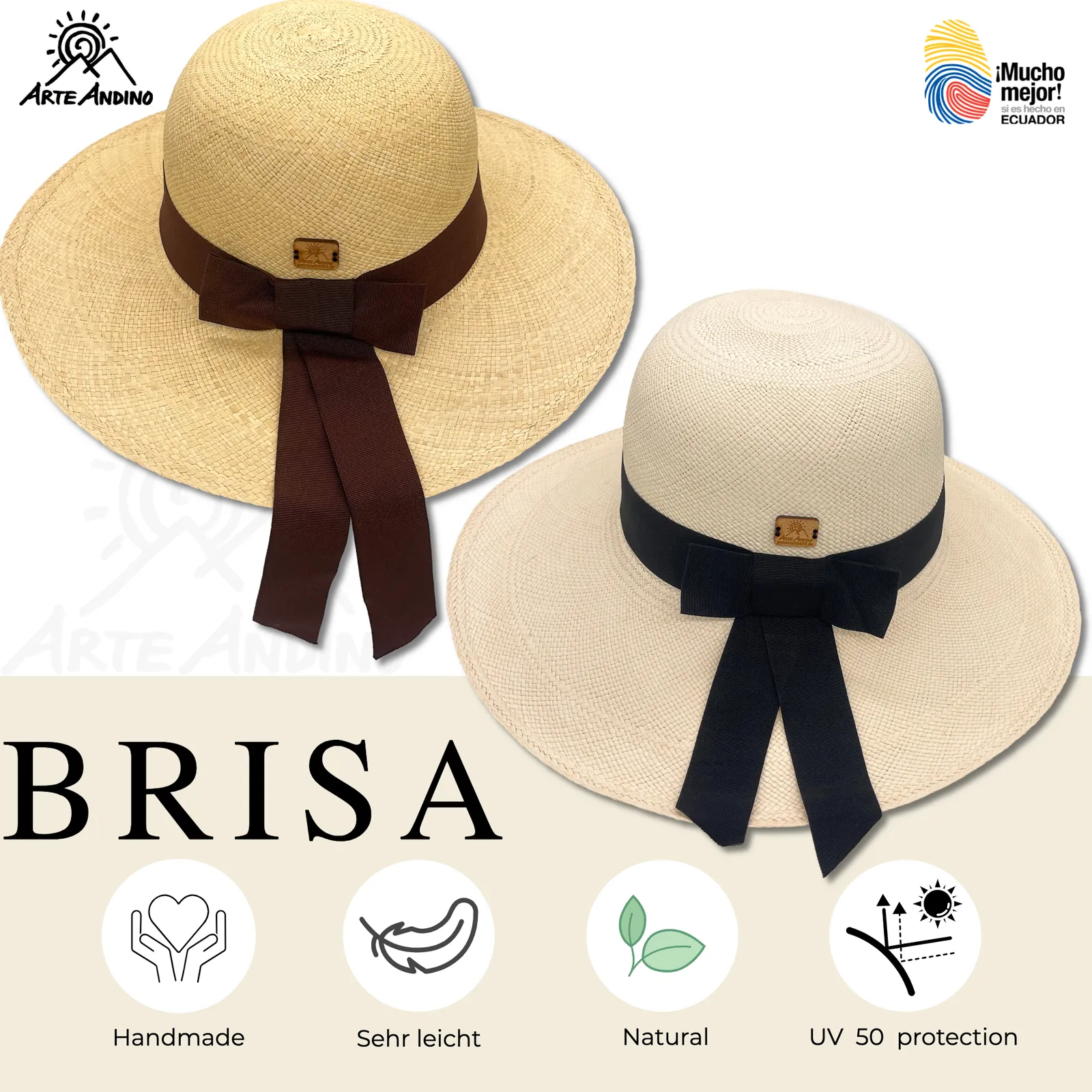 Brisa Especial Damen Panamahut mit Schleife