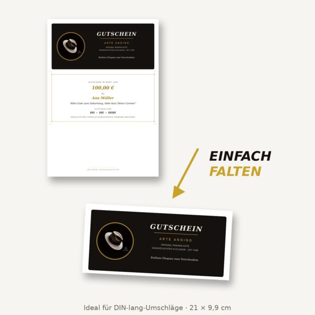 Gutschein-Faltkarte Noir – Bild 2