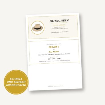 Gutschein-Faltkarte Elfenbein