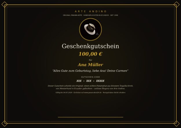 Gutschein-Zertifikat Noir (A4 quer) – Bild 2